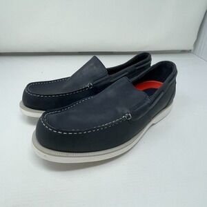 Rockport Perth Boat Shoe, Leather Upper, Navy Blue 8.5